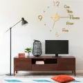 Horloge murale 3D Design moderne Doré 100 cm XXL