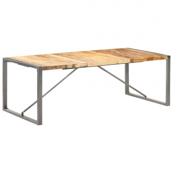 Table à manger 220x100x75 cm Bois de manguier massif brut