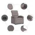 Fauteuil inclinable Taupe Tissu