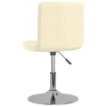 Chaises pivotantes à manger lot de 4 Crème Tissu