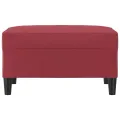 Repose-pied Rouge bordeaux 70x55x41 cm Similicuir