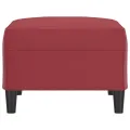 Repose-pied Rouge bordeaux 70x55x41 cm Similicuir