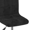 Chaises pivotantes à manger lot de 4 noir velours