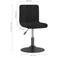 Chaises pivotantes à manger lot de 4 noir velours
