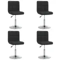 Chaises à manger lot de 4 noir similicuir