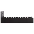 Cadre de lit à rangement hydraulique sans matelas avec LED noir