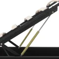 Cadre de lit à rangement hydraulique sans matelas avec LED noir