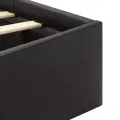 Cadre de lit à rangement hydraulique sans matelas avec LED noir
