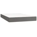 cadre de lit avec matelas Gris 120x200 cm Similicuir