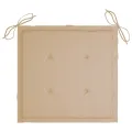Chaises de jardin lot de 2 avec coussins Bois de teck massif