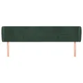 Tête de lit avec oreilles Vert foncé 183x23x78/88 cm Velours