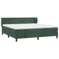 cadre de lit et matelas Vert foncé 160x200cm Velours