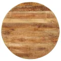 Table à dîner ronde 100x100x75 cm Bois de manguier brut
