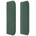 Tête de lit avec oreilles Vert foncé 83x16x78/88 cm Velours