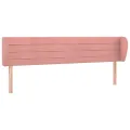 Tête de lit avec oreilles Rose 183x23x78/88 cm Velours