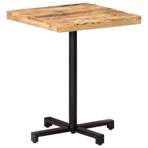 Table de bistro Carrée 60x60x75 cm Bois de manguier brut