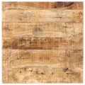 Table de bistro Carrée 60x60x75 cm Bois de manguier brut