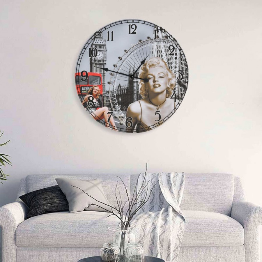 Horloge murale vintage Marilyn Monroe 60 cm