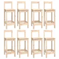 Ensemble de bar 9 pcs Bois de pin massif