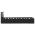 Cadre de lit à rangement hydraulique sans matelas avec LED noir
