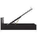 Cadre de lit à rangement hydraulique sans matelas avec LED noir