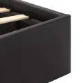 Cadre de lit à rangement hydraulique sans matelas avec LED noir
