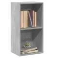Bibliothèque à 2 niveaux gris béton bois d'ingénierie