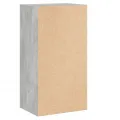 Bibliothèque à 2 niveaux gris béton bois d'ingénierie
