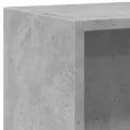Bibliothèque à 2 niveaux gris béton bois d'ingénierie