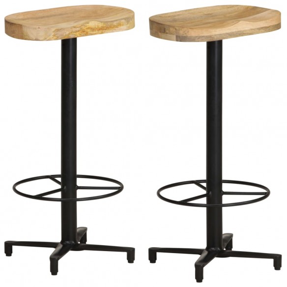 Tabourets de bar lot de 2 76 cm bois de manguier massif