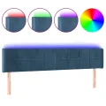 Tête de lit à LED Bleu foncé 163x16x78/88 cm Velours