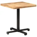 Table de bistro Carrée 70x70x75 cm Bois de manguier brut