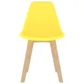 Chaises à manger lot de 2 jaune plastique