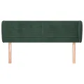 Tête de lit avec oreilles Vert foncé 147x23x78/88 cm Velours