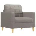 Ensemble de canapés 4 pcs avec coussins taupe tissu