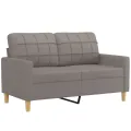 Ensemble de canapés 4 pcs avec coussins taupe tissu