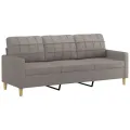 Ensemble de canapés 4 pcs avec coussins taupe tissu