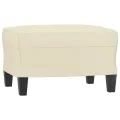 Ensemble de canapés 3 pcs avec coussins crème similicuir