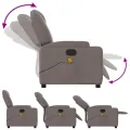 Fauteuil de massage inclinable Taupe Tissu