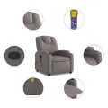 Fauteuil de massage inclinable Taupe Tissu