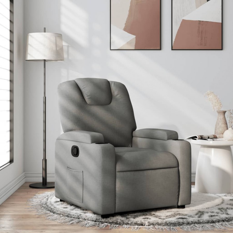 Fauteuil inclinable Gris foncé Tissu