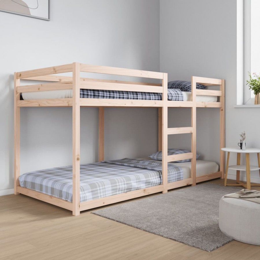 Lit superposé sans matelas 90x200 cm bois de pin massif