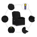 Fauteuil de massage inclinable noir velours