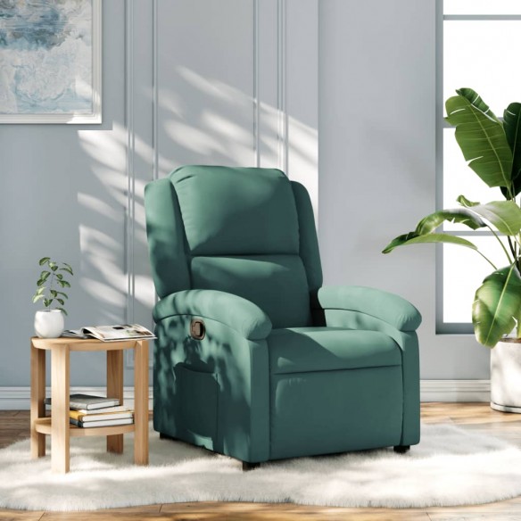 Fauteuil inclinable vert foncé velours