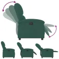Fauteuil inclinable vert foncé velours