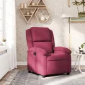 Fauteuil inclinable rouge bordeaux velours