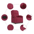 Fauteuil inclinable rouge bordeaux velours