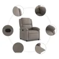 Fauteuil inclinable Taupe Tissu