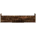 Cadre de lit sans matelas chêne fumé 100x200 cm