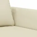Ensemble de canapés 3 pcs avec coussins Crème Similicuir
